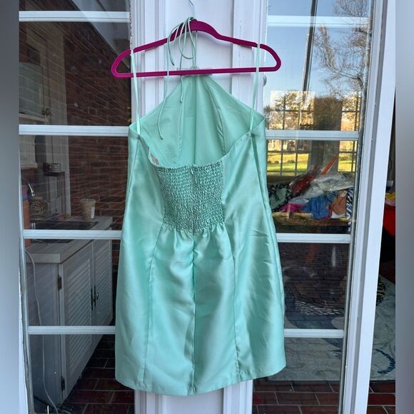 Anthropologie Hutch Bow Halter Slim Mini Dress NWT - Picture 9 of 11